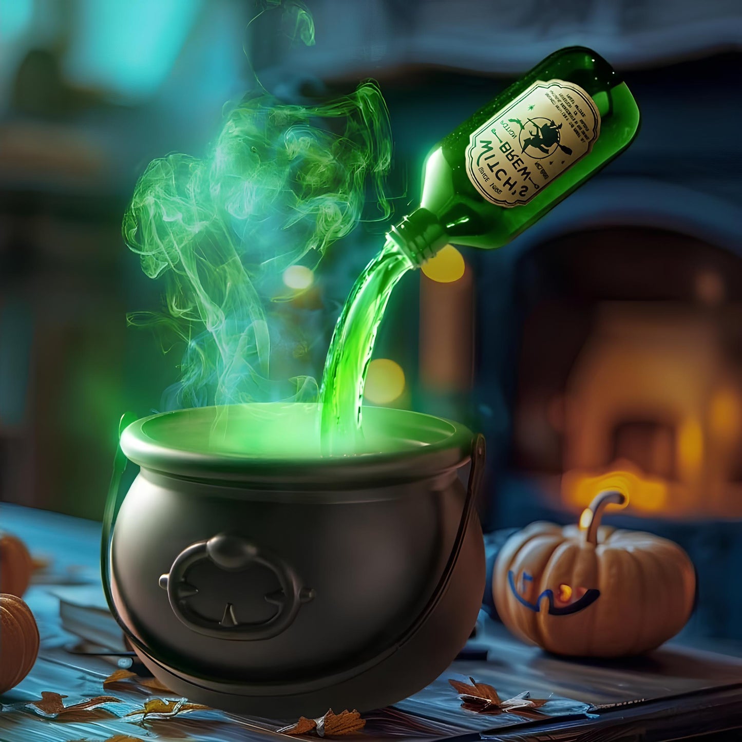 Floating potion bottle with Skeleton