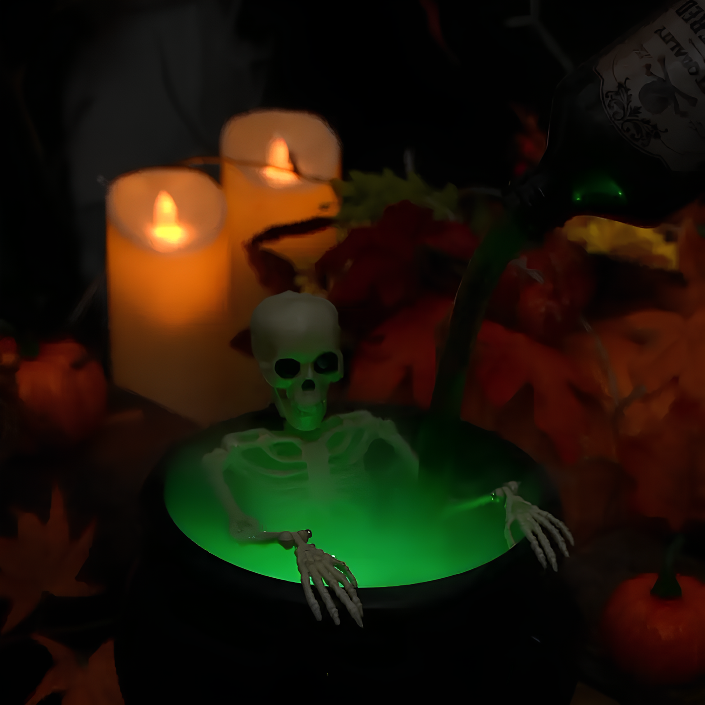 Floating potion bottle with Skeleton